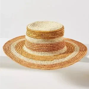 - NWT Anthropologie Straw Bucket Hat Freya Calla Embroidered Straw Bucket Hat | Anthropologie main image 2